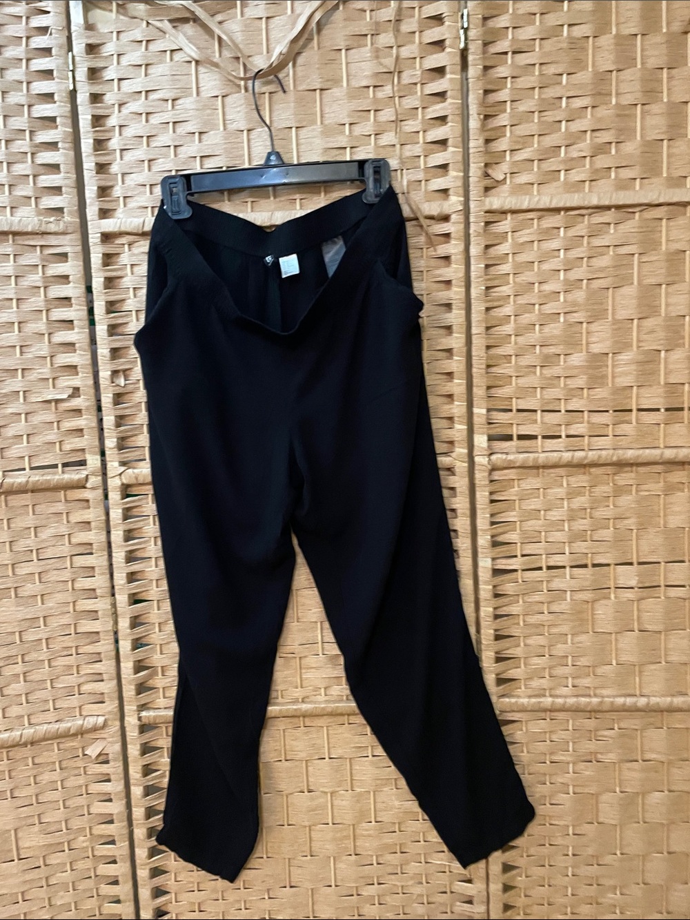 H&M Black Straight-Leg Dress Pants